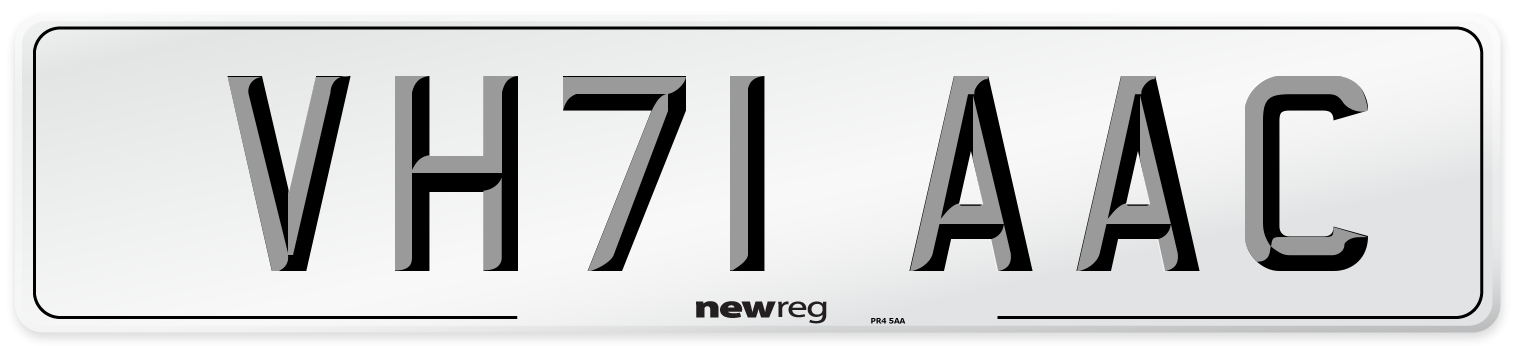 VH71 AAC Number Plate from New Reg